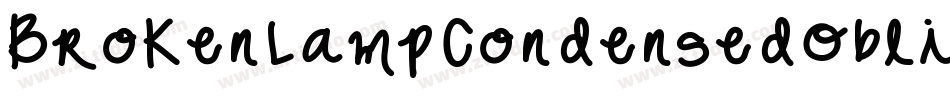 BrokenLampCondensedOblique-q5PV字体转换
