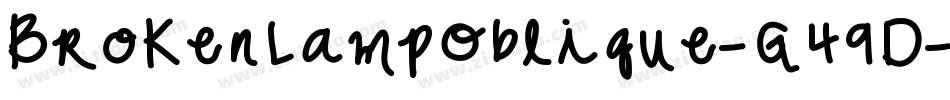 BrokenLampOblique-G49D字体转换