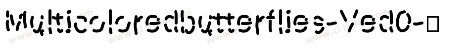 Multicoloredbutterflies-Ved0字体转换