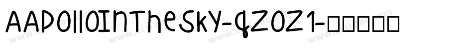 AApolloInTheSky-qZoZ1字体转换