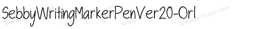 SebbyWritingMarkerPenVer20-Orl4字体转换