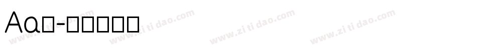 Aa维字体转换