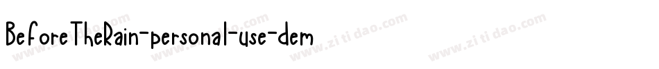 BeforeTheRain-personal-use-demo-1字体转换