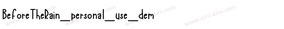 BeforeTheRain_personal_use_demo字体转换