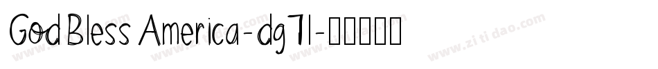 GodBlessAmerica-dg7l字体转换