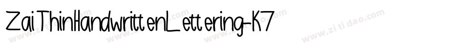 ZaiThinHandwrittenLettering-K7VnZ字体转换
