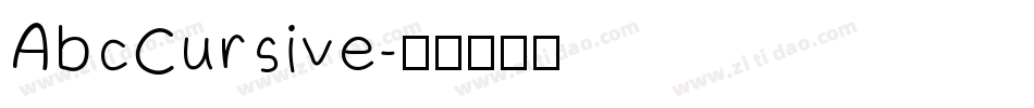 AbcCursive字体转换