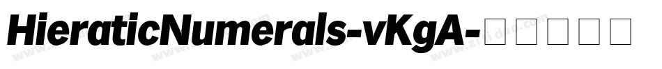 HieraticNumerals-vKgA字体转换
