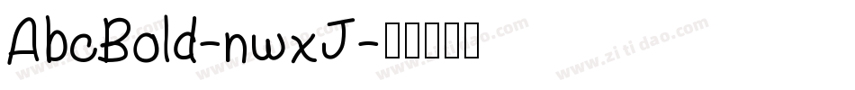 AbcBold-nwxJ字体转换