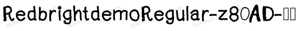 RedbrightdemoRegular-z80AD字体转换