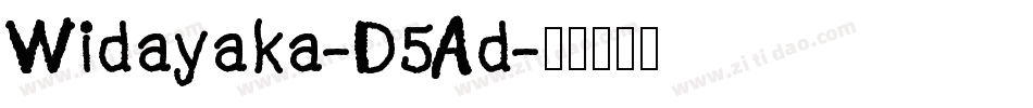 Widayaka-D5Ad字体转换