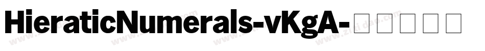 HieraticNumerals-vKgA字体转换