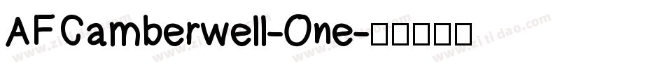 AFCamberwell-One字体转换