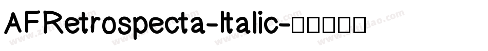 AFRetrospecta-Italic字体转换