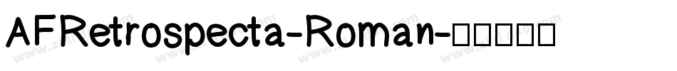 AFRetrospecta-Roman字体转换