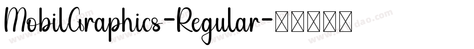 MobilGraphics-Regular字体转换