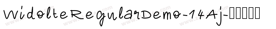 WidolteRegularDemo-14Aj字体转换