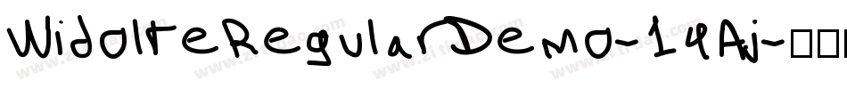 WidolteRegularDemo-14Aj字体转换