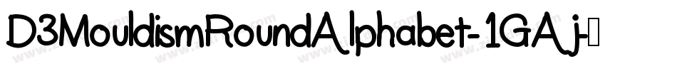 D3MouldismRoundAlphabet-1GAj字体转换