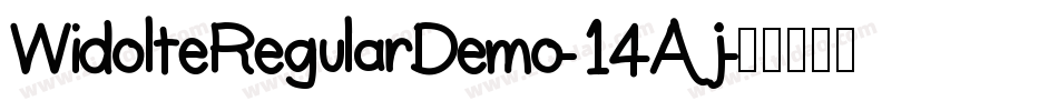 WidolteRegularDemo-14Aj字体转换
