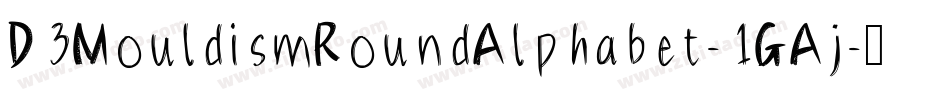 D3MouldismRoundAlphabet-1GAj字体转换