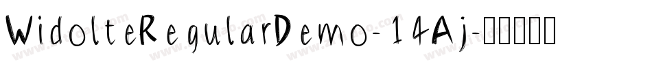 WidolteRegularDemo-14Aj字体转换
