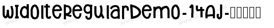 WidolteRegularDemo-14Aj字体转换
