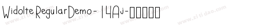 WidolteRegularDemo-14Aj字体转换