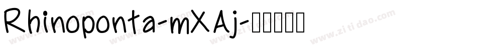 Rhinoponta-mXAj字体转换