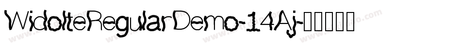 WidolteRegularDemo-14Aj字体转换