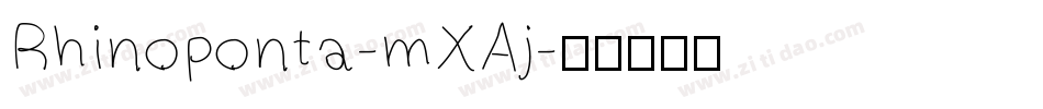 Rhinoponta-mXAj字体转换