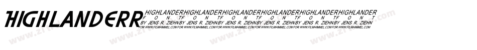 HighlanderR字体转换