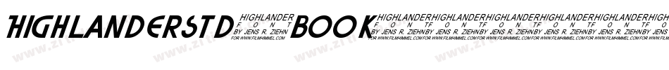 HighlanderStd-Book字体转换