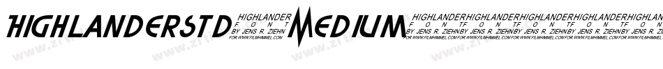 HighlanderStd-Medium字体转换