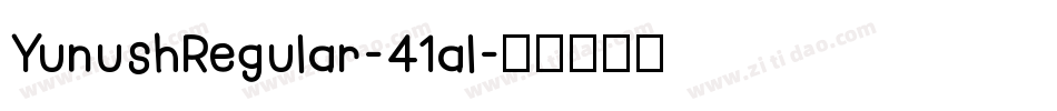 YunushRegular-41al字体转换
