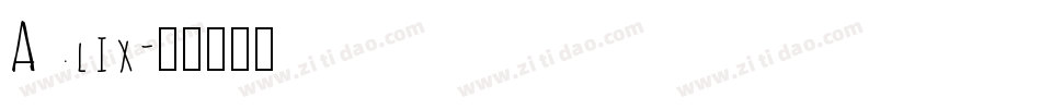 Alix字体转换