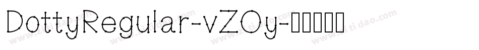 DottyRegular-vZOy字体转换
