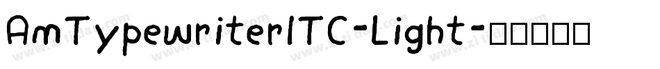 AmTypewriterITC-Light字体转换