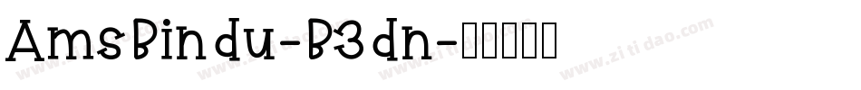 AmsBindu-B3dn字体转换