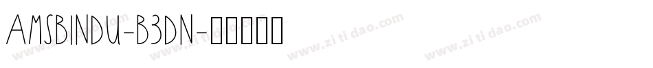 AmsBindu-B3dn字体转换