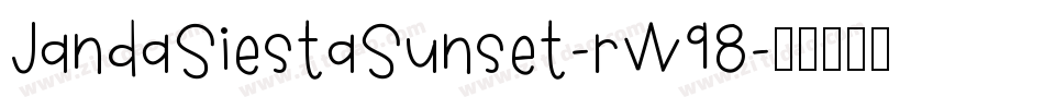 JandaSiestaSunset-rW98字体转换