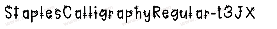 StaplesCalligraphyRegular-L3JX3字体转换