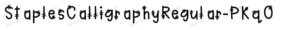 StaplesCalligraphyRegular-PKq07字体转换