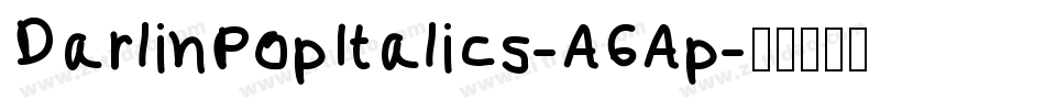 DarlinPopItalics-A6Ap字体转换