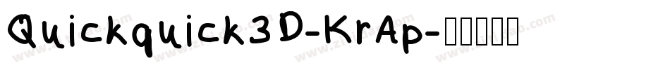 Quickquick3D-KrAp字体转换