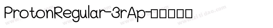 ProtonRegular-3rAp字体转换