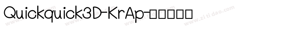 Quickquick3D-KrAp字体转换