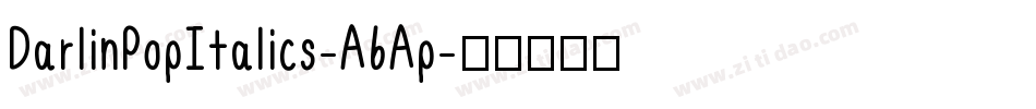 DarlinPopItalics-A6Ap字体转换