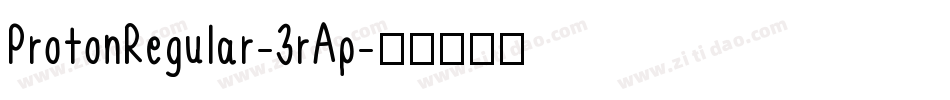 ProtonRegular-3rAp字体转换