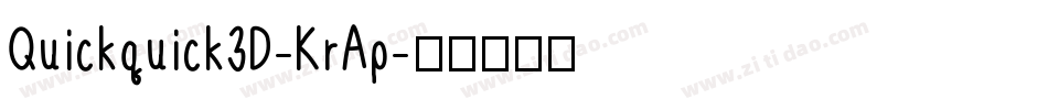 Quickquick3D-KrAp字体转换